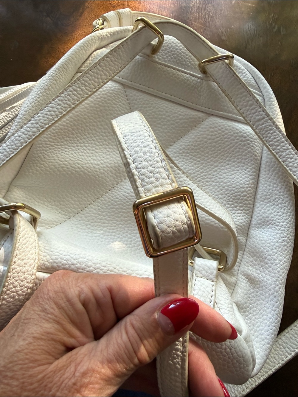 WHITE GUESS MINI BACKPACK PURSE - Picture 9 of 9